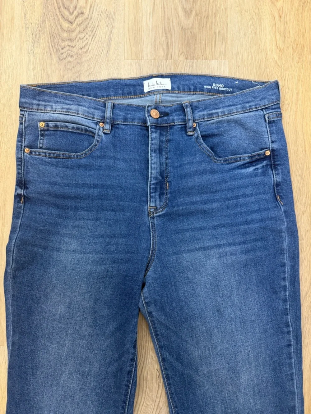 Nicole Miller Blue SOHO High Rise Bootcut Jeans